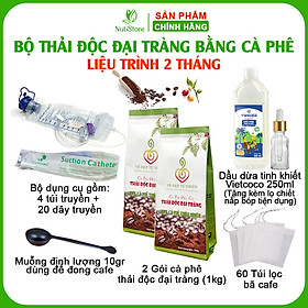Bộ thải độc đại tràng bằng cà phê (Liệu trình 2 tháng) thải độc cà phê giúp làm sạch đại tràng, thải độc gan, ngừa táo bón