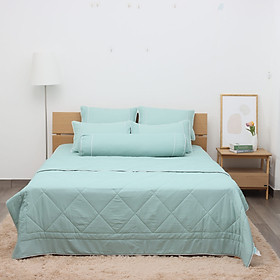 Bộ ga giường chần bông K-Bedding by Everon KNTS chất vải Ice-tencel thoáng mát, kháng khuẩn