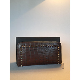 Ví nữ khóa kéo da bò vân cá sấu siêu đẳng cấp