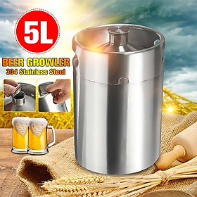 Vỏ Mini Keg Beer Inox 304 5L cho pha chế