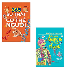 Bộ 2 cuốn sách khổng lồ giúp bé tìm hiểu về cơ thể người: 365 sự thật về cơ thể người - Cuốn sách khổng lồ về cơ thể người