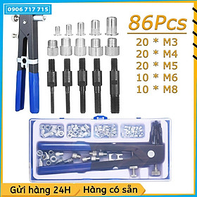 Mua Kìm rút ốc tán Bộ 86 dụng cụ gồm đai ốc  đinh tán hệ mét và cờ lê loại M3 M4 M5 M6 M8