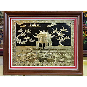Mua Tranh đồng vàng liên tấm  KHUÊ VĂN CÁC  VĂN MIẾU QUỐC TỬ GIÁM- CHÙA 1 CỘT  CHÙA DIÊN HỰU-