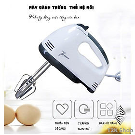 Mua  Hot  Máy Đánh Trứng Cầm Tay 7 Tốc Độ Công Suất 180W