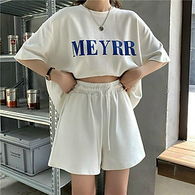Set Bộ MEYRR 3 MÀU Form Rộng Unisex - Đồ Bộ Mặc Nhà Tay Lỡ freesize Nam Nữ Đều Mặc Được, Đồ bộ nam nữ Set blazer Thời Trang Unisex Mùa Hè phong cách