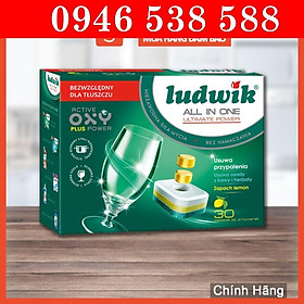 Viên rửa bát Ludwik All in one 30 viên tặng 2 viên finish nhật