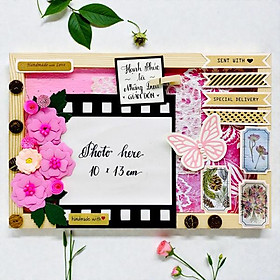 Khung Ảnh Hoa Bướm - 20 x 30 cm - Vinacraft - Màu Hồng