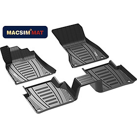 Thảm lót sàn xe ô tô New Audi Q5 2018- đến nay Nhãn hiệu Macsim 3W chất liệu nhựa TPE đúc khuôn cao cấp - màu đen