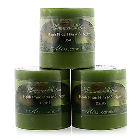 Set 3 Nến thơm trụ tròn D5H5 Miss Candle EDC0504 (5 x 5 cm)