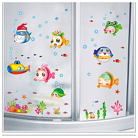 Mua Decal dán tường Đàn cá ngộ nghĩnh AmyShop DB006