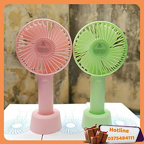 Mua Quạt Mini Thiết Kế Nhỏ Gọn - Thông Minh  Quạt Cầm Tay 4 Cánh Pin Sạc Có Đế Để Bàn Cực Mát Sử Dụng Cổng Sạc Usb (Giao Màu Ngẫu Nhiên) - Hàng Loại 1