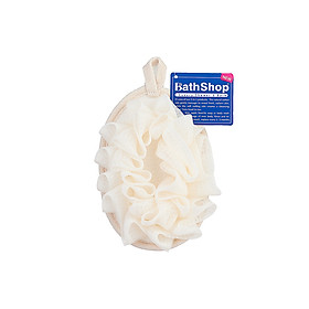 Miếng tắm 2 mặt lưới và cotton siêu mềm Bathshop có dây đeo tay thun 40g, giao màu ngẫu nhiên