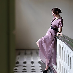 Đầm Đuôi Cá Đầm Dự Tiệc Cao Cấp Thời trang thiết kế Hity DRE120 (Tím Violet Sương Khói)