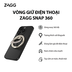 Mua Vòng giữ điện thoại Zagg Snap - hít nam châm - quay tròn 360 độ - hàng chính hãng - bảo hành 1 năm