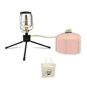 Mini Portable Bright Camping Lantern Gas Light Outdoor Fishing Picnic Tent Lamp Home Garden Hung Glass Lamp with Tripod