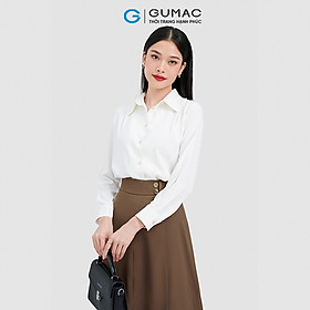 Áo sơ mi nữ GUMAC AC10009 tay dài xếp ly công sở