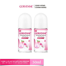 Combo 2 lăn khử mùi nước hoa Gervenne hương trái cây 50ml/chai