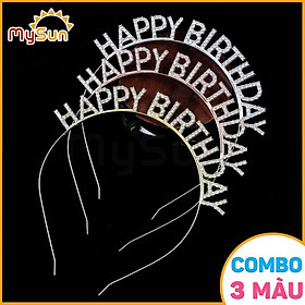 Băng đô bờm sinh nhật Happy BirthDay cho bé gái - trai, ba mẹ cài tóc đẹp giá rẻ MySun