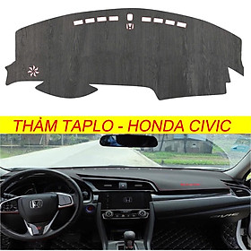 [ Honda Civic đời 2008 đến 2022 ] Thảm taplo da cacbon,vân gỗ, da lộn, da pu mới nhất chuẩn form