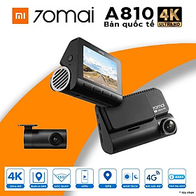 Camera hành trình 70mai Dash Cam A810 chất lượng 4K HDR, có 4G, GPS, an toàn ADAS, Ghi Hình Đêm Vượt Trội - Hàng chính hãng