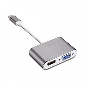 Hình ảnh Cáp Chuyển Đổi USB TYPE-C Sang HDMI Và VGA
