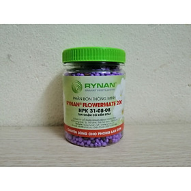 PHÂN BÓN THÔNG MINH RYNAN FLOWERMATE 200 NPK 31 - 08 - 08 + TE TAN CHẬM CÓ KIỂM SOÁT CHAI 150G