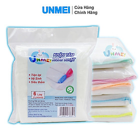 Khăn Xô Tắm UNMEI Siêu Mềm 6 Lớp 100% Cotton Mịn, Đẹp, An Toàn Cho Da Em Bé (1 Cái/Bịch)