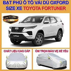 Hình ảnh Bạt trùm xe ô tô TOYOTA FORTUNER vải dù oxford cao cấp , áo bạt phủ trùm che kín che nắng,mưa