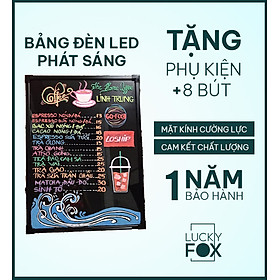 Bảng Led Huỳnh Quang, Bảng Viết Dạ Quang, Bảng quảng cáo, menu nhà hàng 60x80cm, 50x70cm ( Tặng kèm chân giá + bộ bút + Điều khiển + khăn lau)