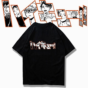 Áo thun Haikyuu Kageyama Tobio Kenma Kuroo Anime Oya Manga Shoyo Volleyball ngắn tay cổ tròn độc đẹp