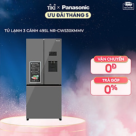 [Giao Toàn quốc] Tủ lạnh Panasonic cao cấp 3 cánh NR-CW530XMMV 495L - Lấy nước ngoài  - Làm đá tự động - Hàng chính hãng