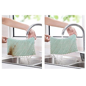 Combo 5 khăn lau 2 mặt thấm hút nước đa năng loại 25 x 15cm