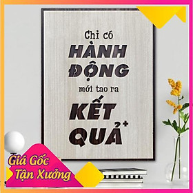 Mua Tranh treo tường bằng Gỗ handmade khắc laser chữ slogan tạo động lực