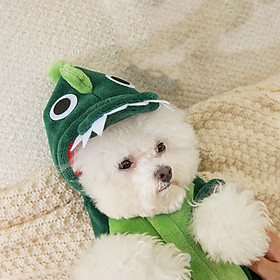 Pet Dog Clothes Green Costume Coat for Dogs Puppy Cats Jumpsuits Clothing