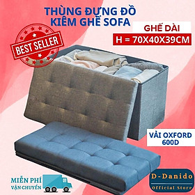 Hình ảnh Review Hộp đựng đồ kiêm ghế ngồi đa năng - Ghế sofa đựng đồ gấp gọn cứng cáp tiện lợi có chọn size, hàng chính hãng miDoctor