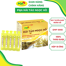 Hải Tảo Ngọc Hồ PQA Hỗ Trợ Bổ Sung I-Ốt Từ Tảo Biển Giúp Giảm Nguy Cơ Bị Bệnh Tuyến Giáp Hộp 10 Ống