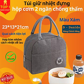 Mua Túi Giữ Nhiệt Đựng Hộp Cơm 2 Ngăn – Chọn Màu Túi Giữ Nhiệt Đựng Cặp Lồng Cơm – Nhiều Màu – Chống Thấm Nước Chính Hãng