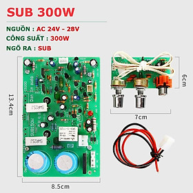 Mạch khuyếch đại công suất SUB 300W - Dùng 4 sò đại C5200 và A1943 - Nguồn 24V - 28V