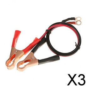 3x1 Pair Car 50AMP Battery Alligator Clips Clamp Cable for High-Power Inverter