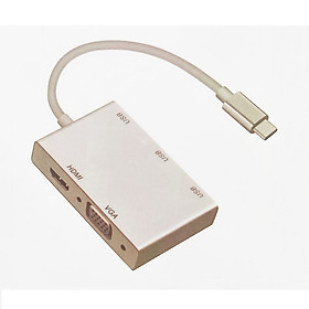 Mua Bộ Chuyển đổi USB Type C sang HDMI và VGA kèm 3 cổng USB 3.0