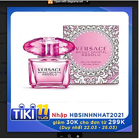 Nước Hoa Nữ Versace Bright Crystal Absolu - Eau De Parfum (30ml)