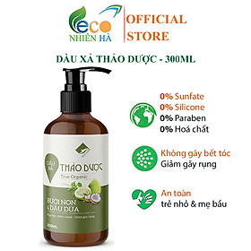 Dầu xả tóc ECOCARE 300ml dầu xả thảo dược, suôn mượt, phục hồi hư tổn, giảm chẻ ngọn