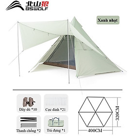 Lều kim tự tháp có mái hiên BSW-ZL070 (400*320*215cm)