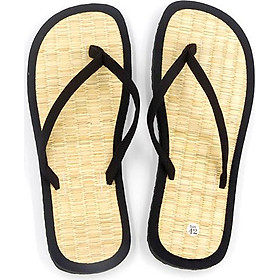 Dép chiếu xỏ ngón Hương Quế DKS-10 làm từ lụa tơ tằm - vải cotton - lớp đế cao su xốp cho đôi chân thơm, mát và khô thoáng