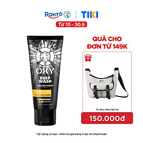 Sữa rửa mặt cho nam Oxy sạch sâu giảm nhờn dạng kem có hạt massage Oxy Deep Wash 100g