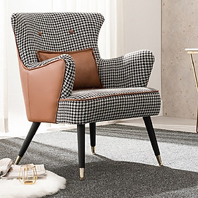Ghế Sofa Đơn hiện đại bọc nỉ chân kim loại cao cấp bền đẹp - Ghế Trang điểm Tiện lợi đa năng Decor Sang trọng GHT021 Giao màu ngẫu nhiên