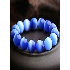 Vòng Tay Phong Thủy Đá Mắt Mèo Thiên Nhiên ( Free Size ) - Mang Đến May Mắn - Xua Đi Vận Rủi - Tặng Kèm Dây, Đá Dự Phòng