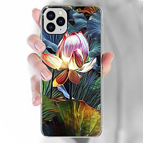 Ốp lưng dành cho iPhone 11 Pro mẫu Hoa sen búp