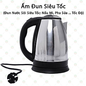 Mua  Loại Chuẩn  Ấm Bình Siêu Tốc KhoNCC Hàng Chính Hãng - Chất Liệu Inox - Đun Sôi Nước Nấu Mì Pha Sữa Nhanh Chóng  - KLVQ-1837-BSTI