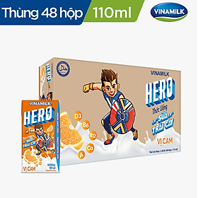 THỨC UỐNG SỮA TRÁI CÂY HERO VỊ CAM VINAMILK - HỘP X 110ML